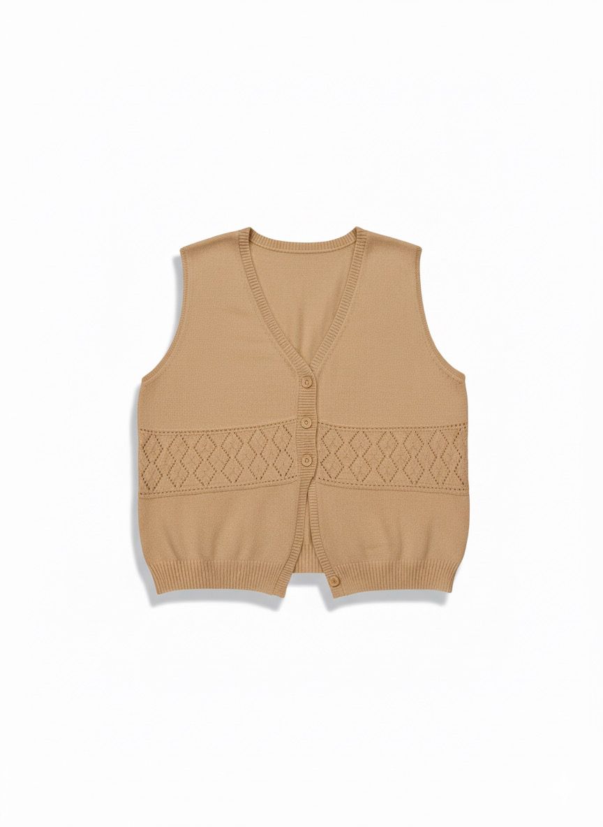 Vest Basic Wanita Bahan Semi Wol - Elanora Crop Premium