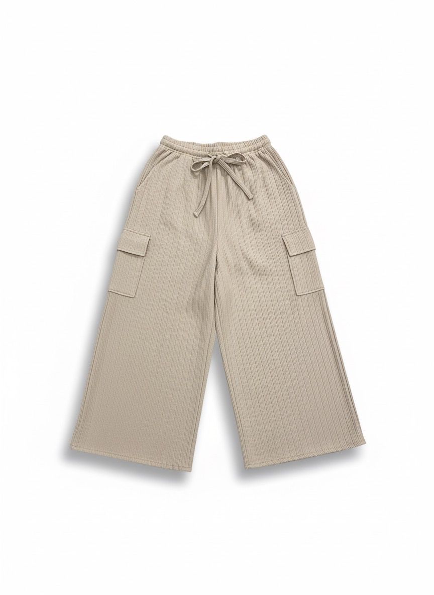 Kulot Wanita Linen - Celana Santai Model Culotte High Waist