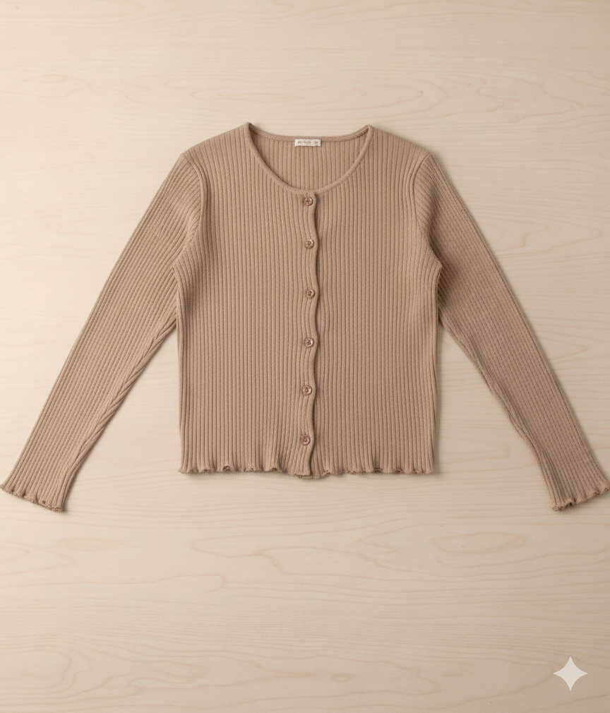 Elanora Premium Cable Knit Cardigan – Cardigan Rajut Kepang Wanita Basic & Elegant Earthone